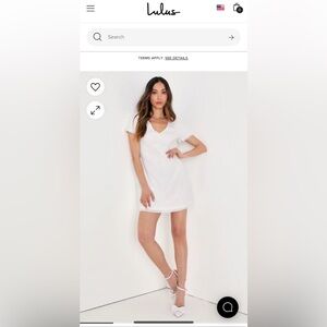 NWOT Lulus Light Up the Night White Sequin Shift Dress